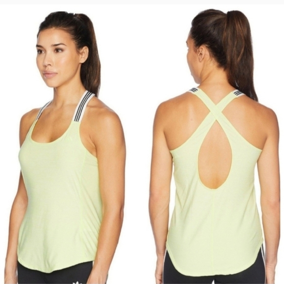 adidas Climalite Lime Green Cross-Back Tank Top Size XS - Picture 1 of 13